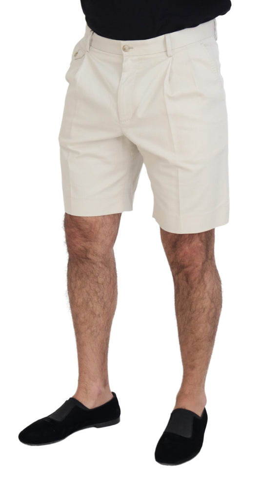 White Chinos Cotton Stretch Casual Shorts