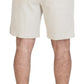 White Chinos Cotton Stretch Casual Shorts