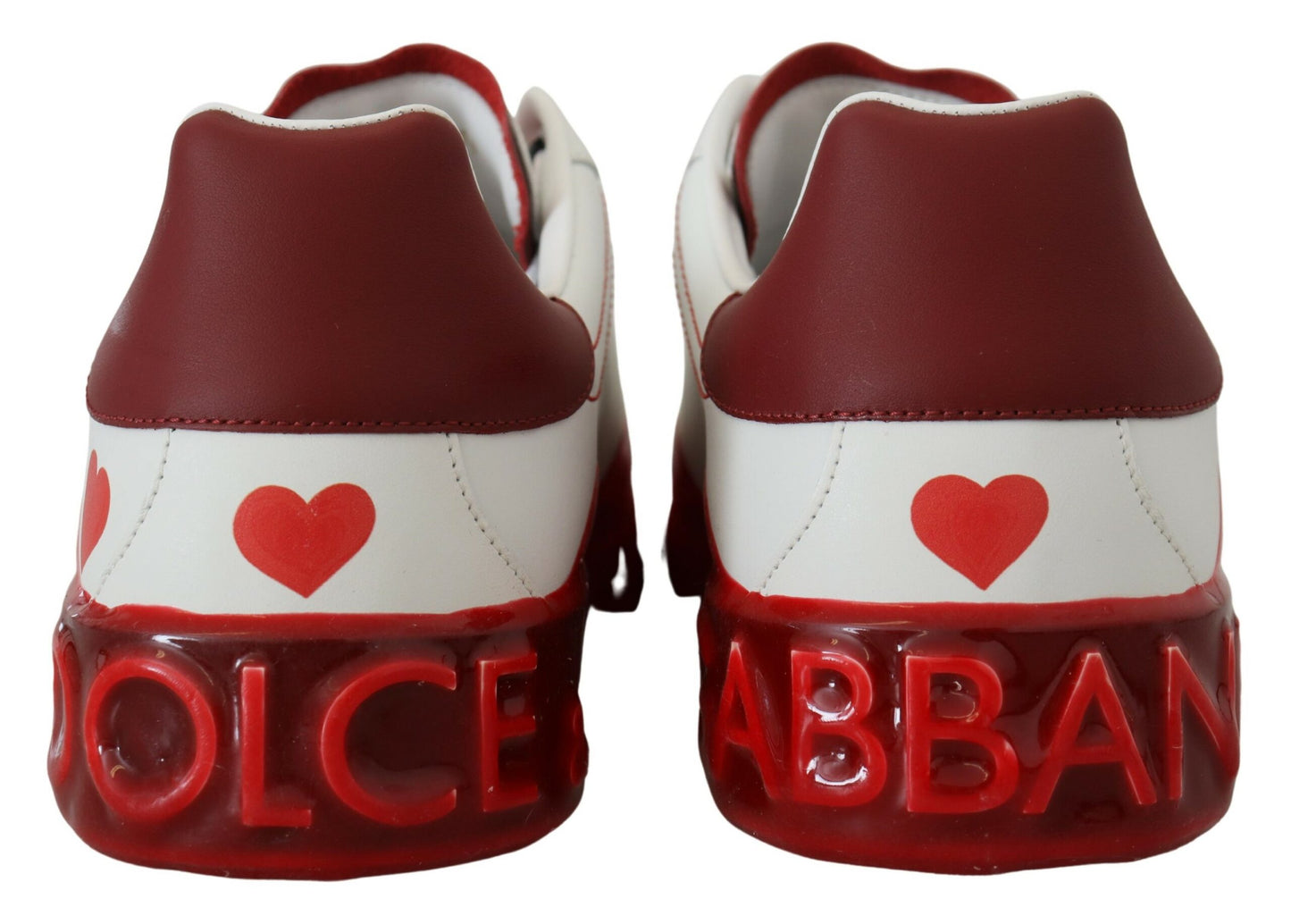 Exclusive Red & White Love Motif Sneakers