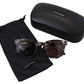 Elegant Brown Acetate Sunglasses