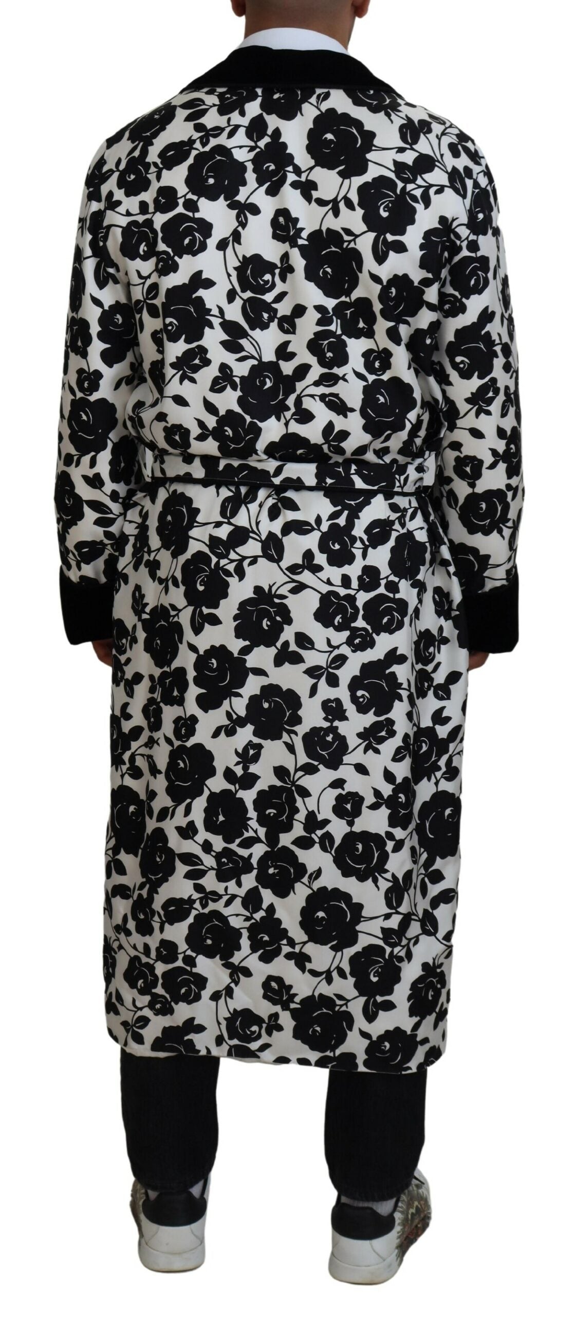 Elegant Floral Silk Blend Robe