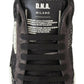 Chic Black Textured Low Top Sneakers
