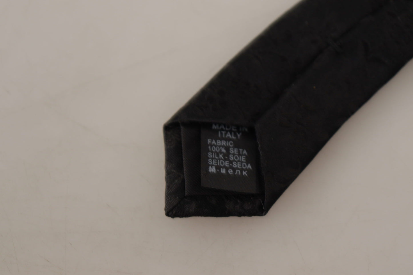 Elegant Black Silk Tie for Men