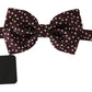 Elegant Purple Polka Dot Silk Bow Tie