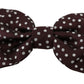 Elegant Purple Polka Dot Silk Bow Tie