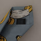 Elegant Blue Banana Print Silk Tie