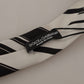 Black and White Silk Neck Tie