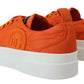 Orange Low Top Designer Sneakers