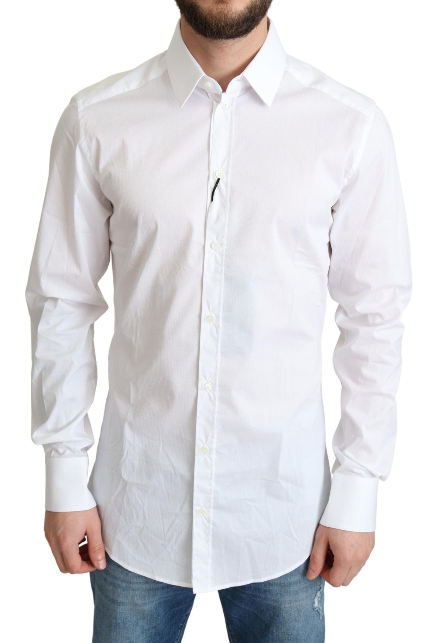 Elegant Slim Fit Gold Dress Shirt