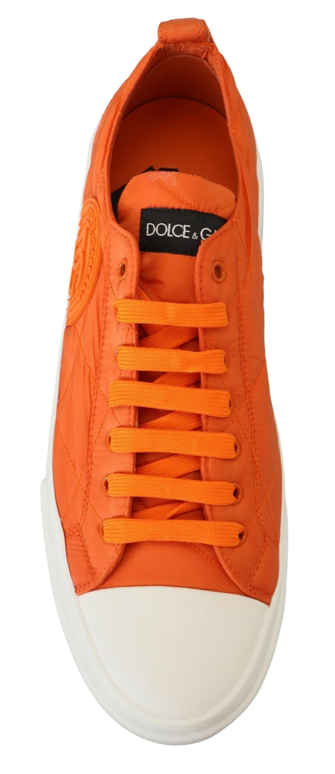 Orange Low Top Designer Sneakers