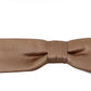 Elegant Beige Silk Bow Tie