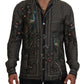 Multicolor Ostrich Silk Satin Casual Shirt