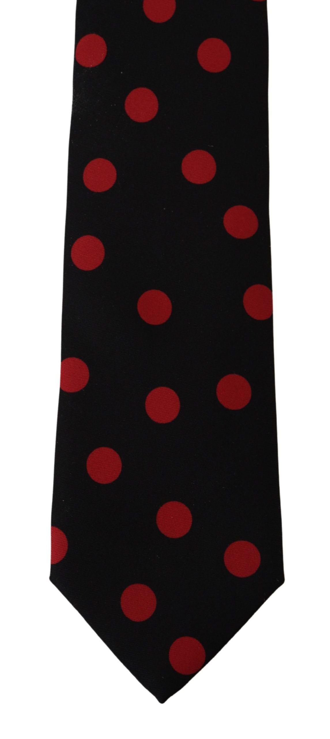 Elegant Silk Tie in Black and Red