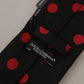 Elegant Silk Tie in Black and Red