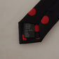 Elegant Silk Tie in Black and Red