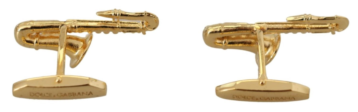 Elegant Gold Plated Brass Cufflinks