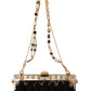 Opulent Black Crystal VANDA Evening Clutch