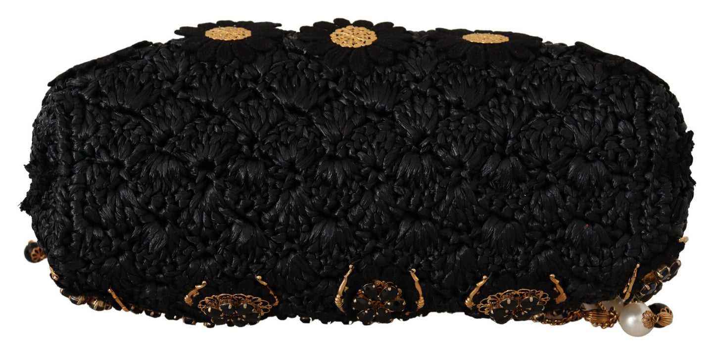 Opulent Black Crystal VANDA Evening Clutch