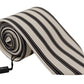 Elegant Black and White Silk Tie