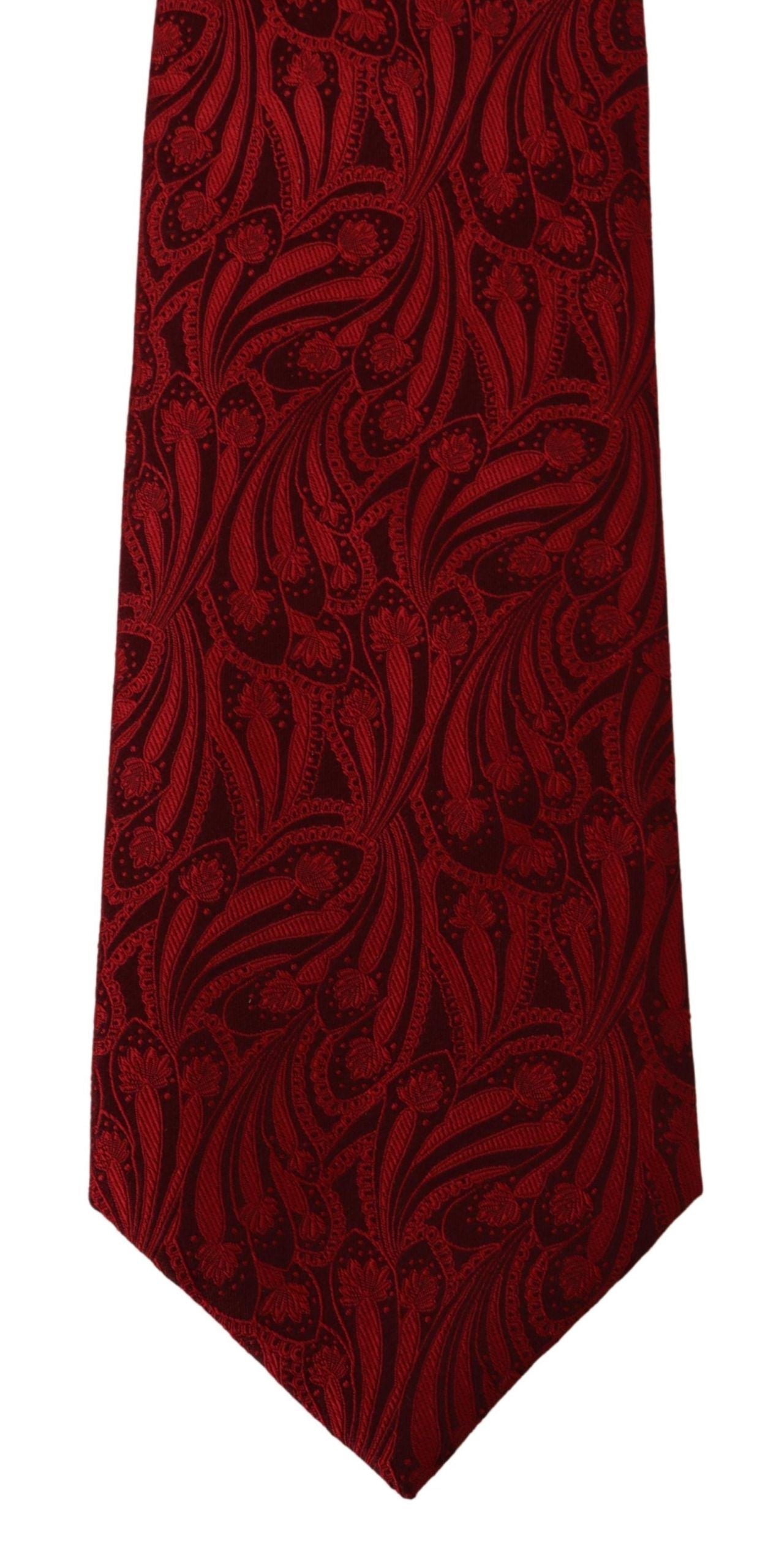 Elegant Red Silk Men's Tie