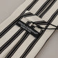 Elegant Black and White Silk Tie