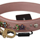 Pink Crystal Leather Shoulder Strap Accessory