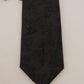 Elegant Black Silk Tie for the Dapper Gentleman