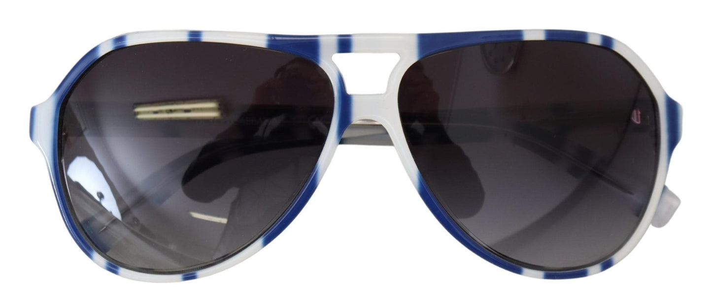 Elegant Blue and White Designer Sunglasses