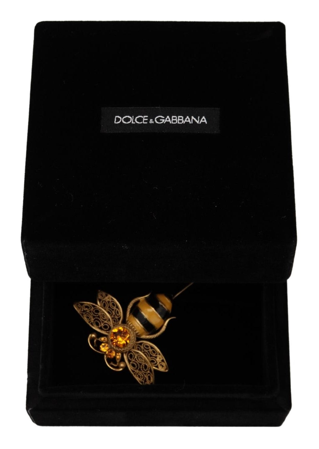 Gold Plated Crystal Bee Brooch