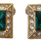 Elegant Sterling Silver Glass Cufflinks