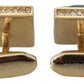 Elegant Sterling Silver Glass Cufflinks