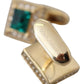 Elegant Sterling Silver Glass Cufflinks