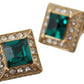 Elegant Sterling Silver Glass Cufflinks