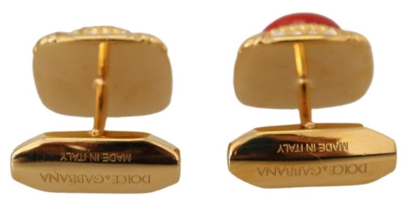 Elegant Gold Plated Square Cufflinks