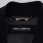 Elegant Black Leather Bomber Jacket