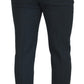 Blue Wool Slim Fit Formal Pants