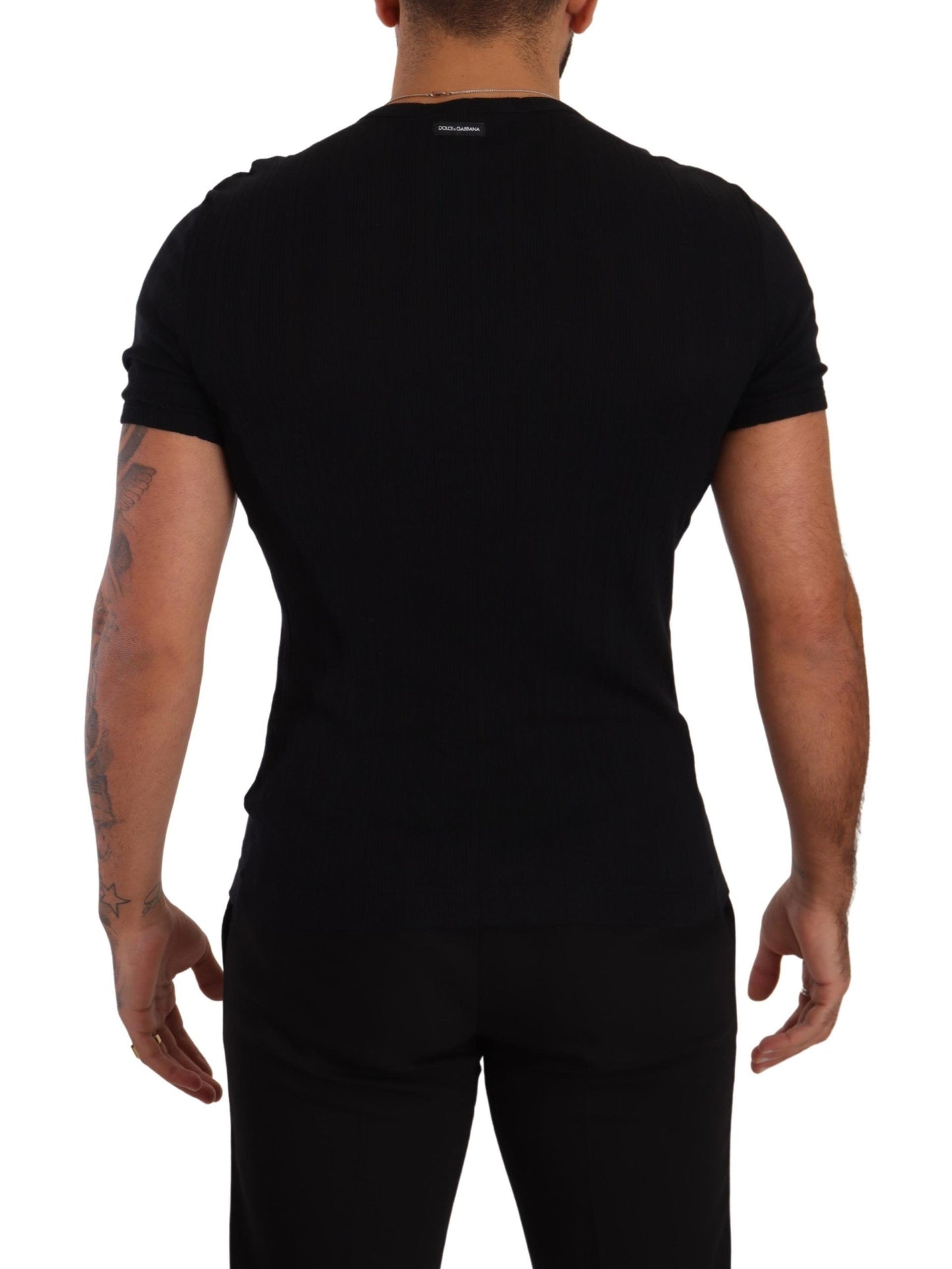 Elegant Black Round Neck Tee