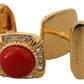 Elegant Gold Plated Square Cufflinks