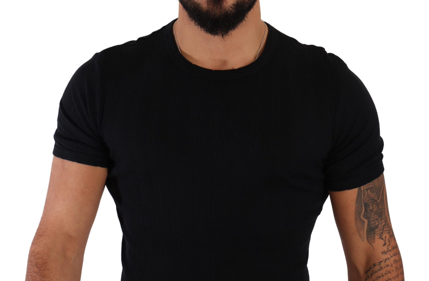 Elegant Black Round Neck Tee