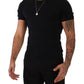 Elegant Black Round Neck Tee