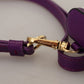 Chic Purple Leather Airpods Case