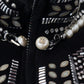 Black White DG Pearl Embellishment Jacket