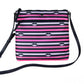 Jae Nylon Leather Flat Pink Striped Multi Crossbody HandBag Purse