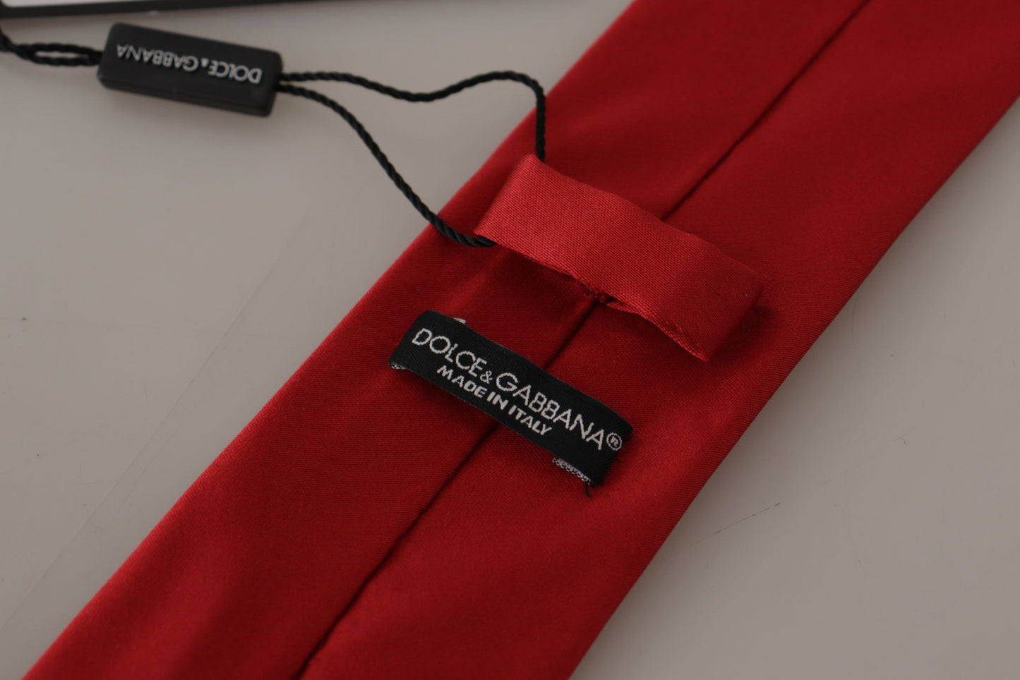 Red Solid Classic 100% Silk Necktie Accessory Tie