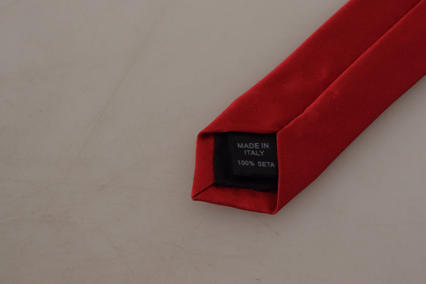 Red Solid Classic 100% Silk Necktie Accessory Tie