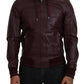 Maroon Hooded Leather Masterpiece Jacket