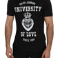 Sleek Black Crew Neck Tee with Exclusive Print