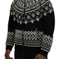 Black Embellished Cotton Full Zip Sweater