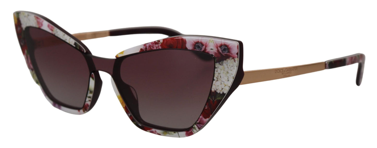 Multicolor Cat Eye Floral Sunglasses