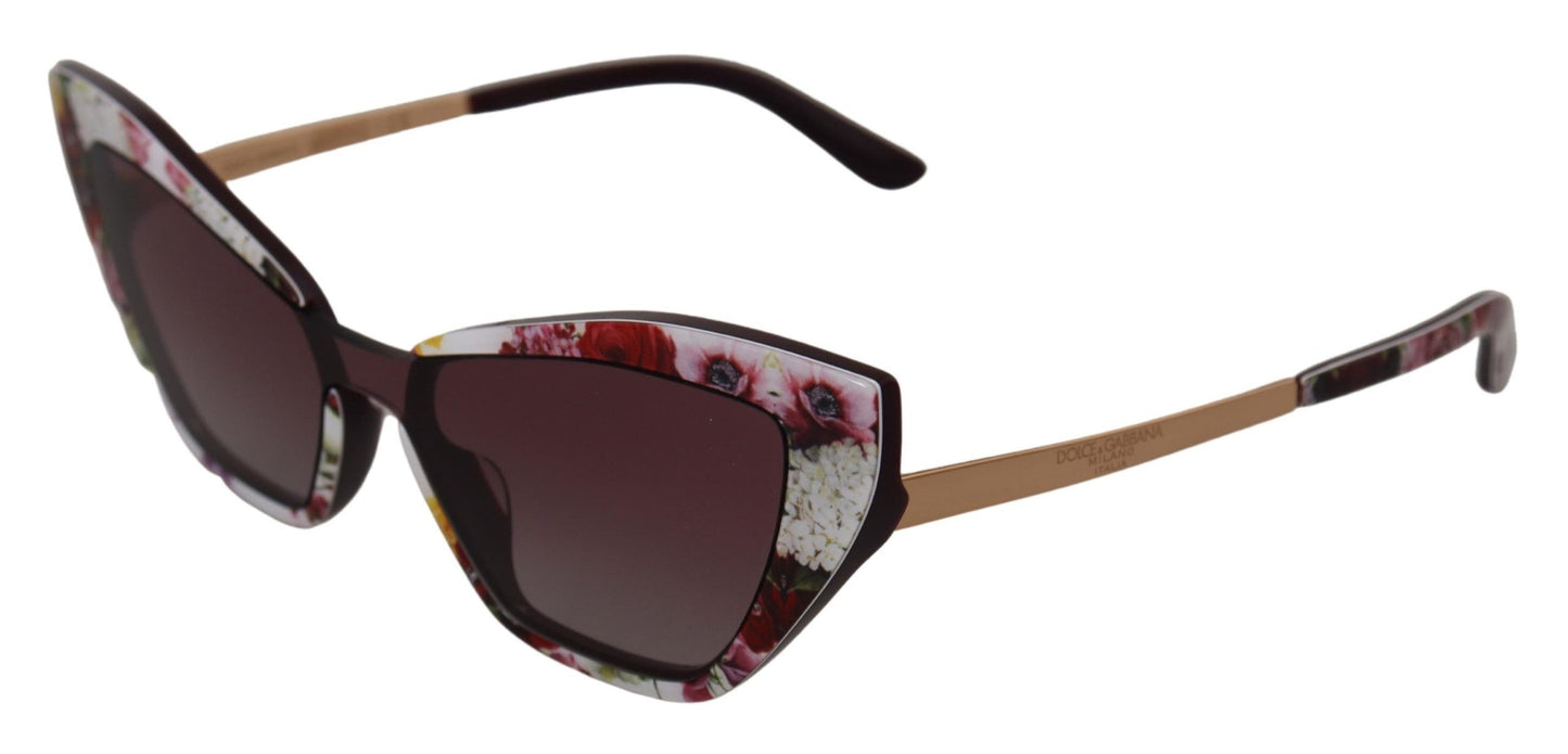 Multicolor Cat Eye Floral Sunglasses